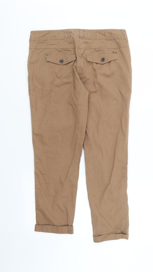 Womens UK Size 12 BHS Regular Fit  Brown Trousers