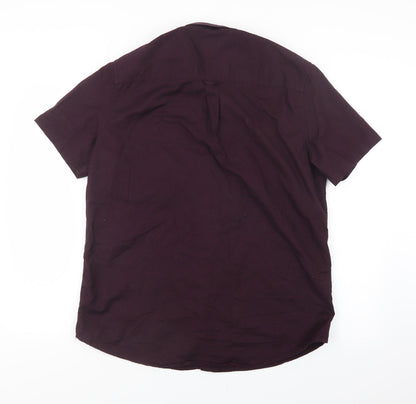 Burton Mens Purple    Button-Up Size L