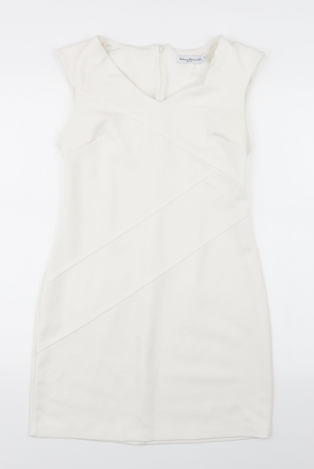 Sabrina Diamarts Womens White   Pencil Dress  Size S
