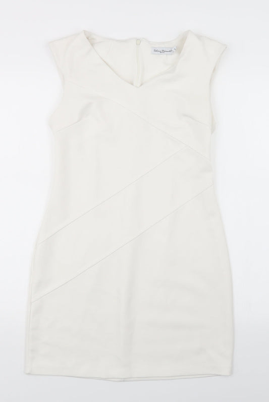 Sabrina Diamarts Womens White   Pencil Dress  Size S