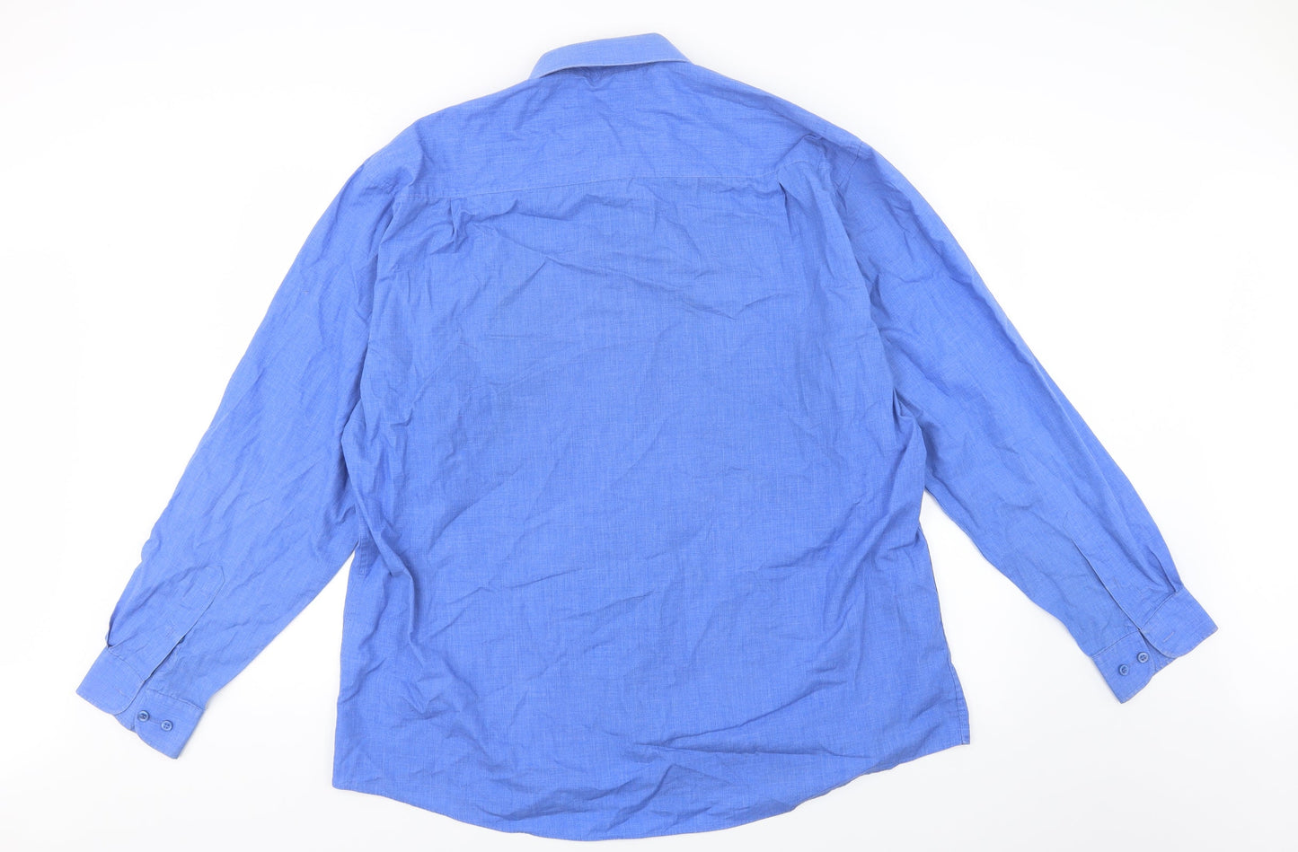 Greenwood Mens Blue    Button-Up Size 17.5