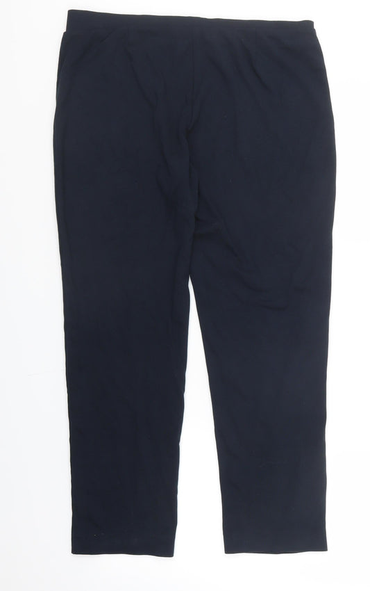 M&S Womens Blue   Sweatpants Trousers Size 16 L26 in