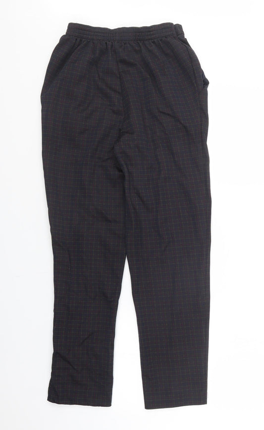 M&S Womens Blue Check  Trousers  Size 10 L28.5 in
