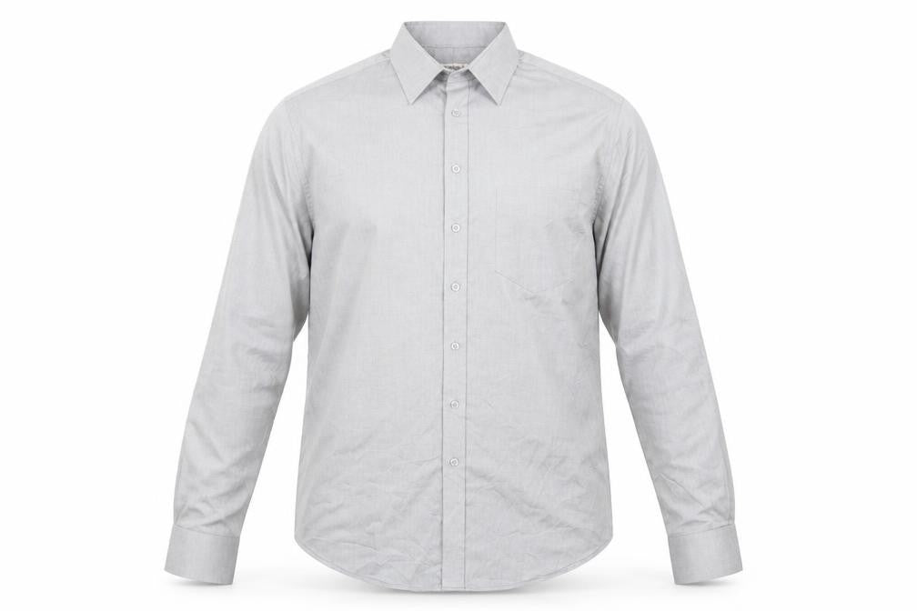 Mens UK Size L Merona Grey  Button-Up Long Sleeve Casual Shirt
