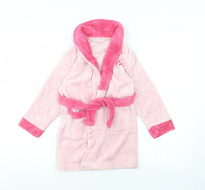 PUREKIDS Girls Pink  Fleece Top Robe Size 3-4 Years