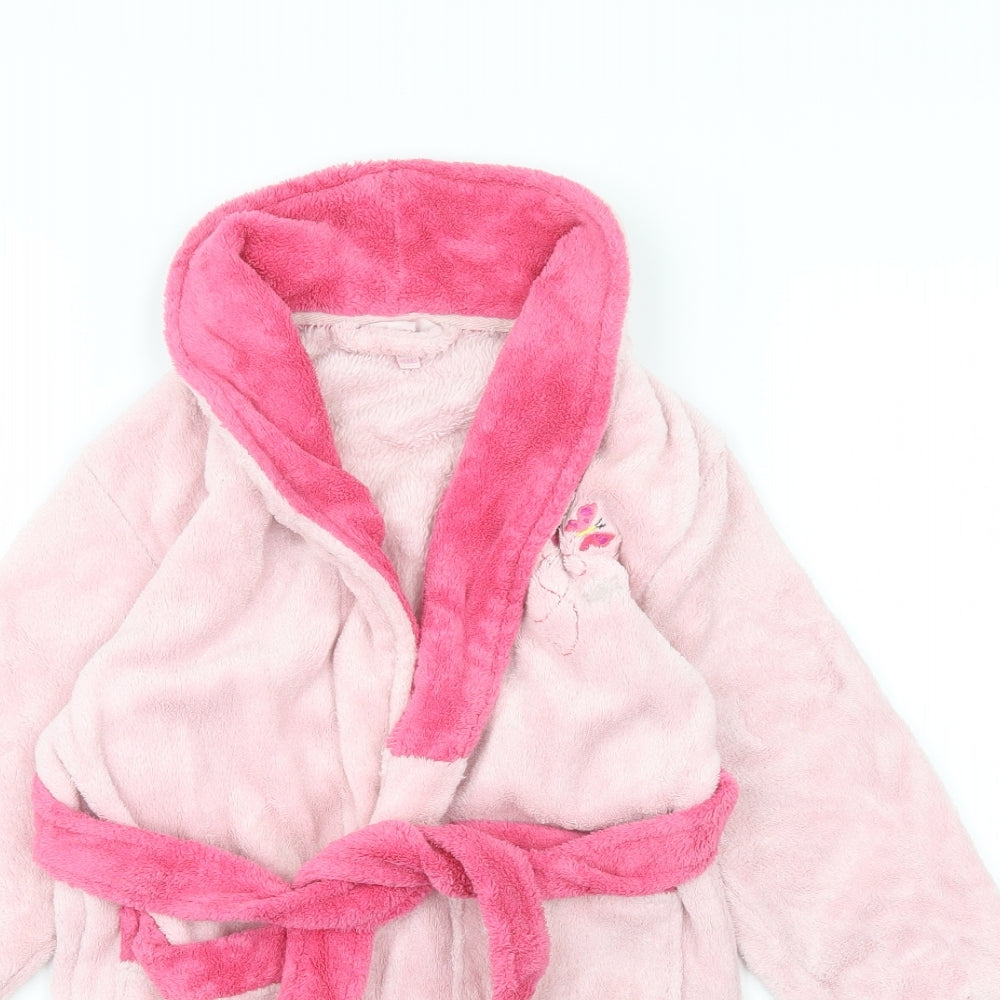 PUREKIDS Girls Pink  Fleece Top Robe Size 3-4 Years