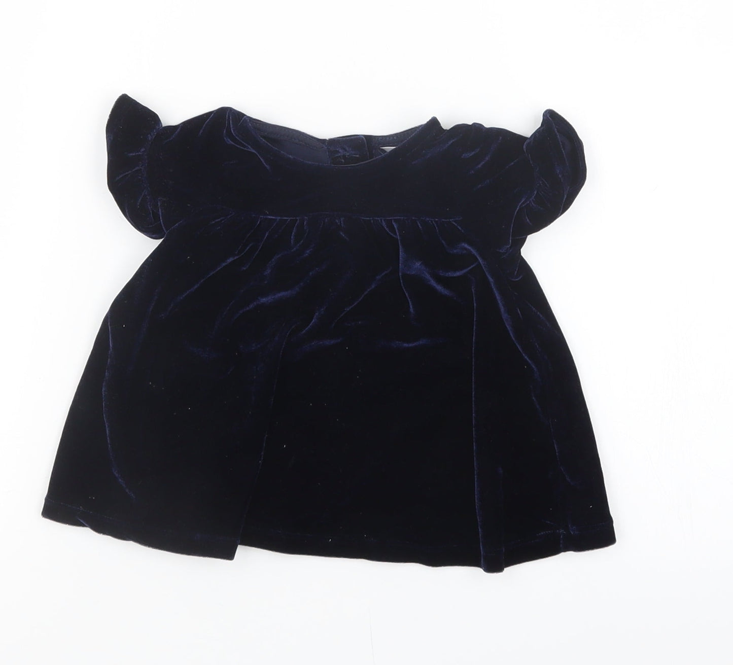 M&Co Girls Blue   Fit & Flare  Size 0-3 Months