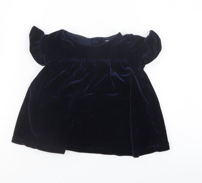 M&Co Girls Blue   Fit & Flare  Size 0-3 Months