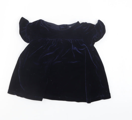 M&Co Girls Blue   Fit & Flare  Size 0-3 Months