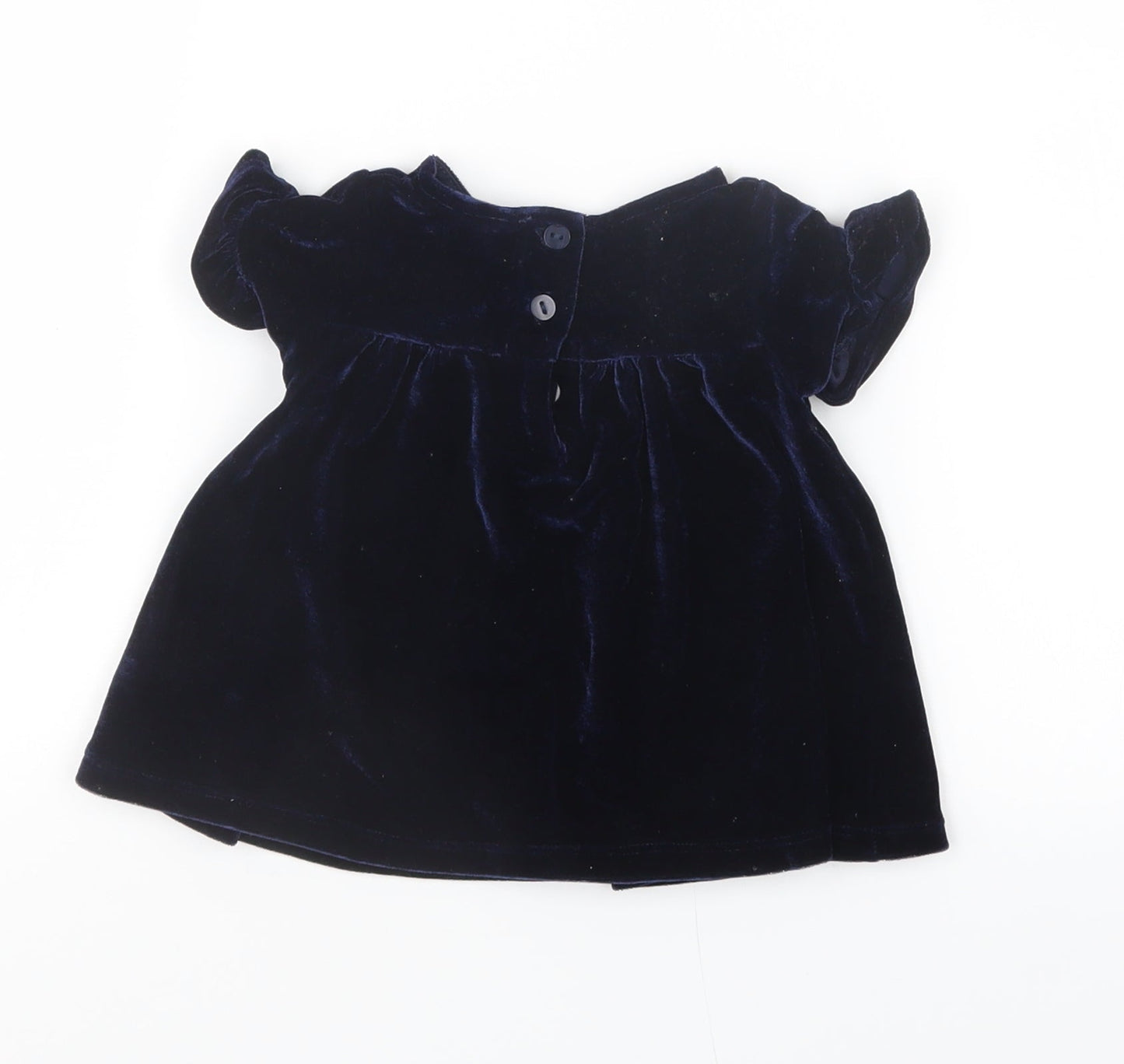 M&Co Girls Blue   Fit & Flare  Size 0-3 Months