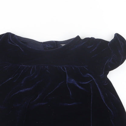 M&Co Girls Blue   Fit & Flare  Size 0-3 Months