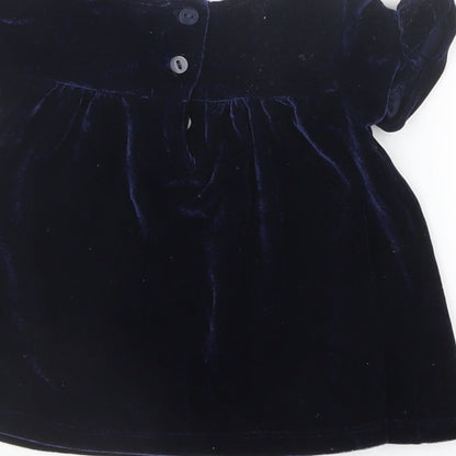 M&Co Girls Blue   Fit & Flare  Size 0-3 Months