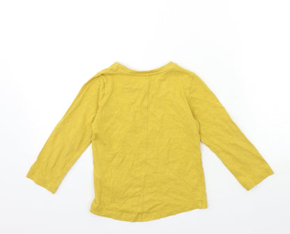 mamas & papas Girls Yellow   Basic T-Shirt Size 2-3 Years