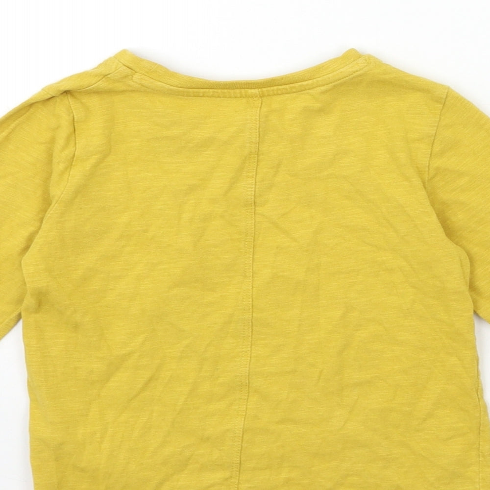 mamas & papas Girls Yellow   Basic T-Shirt Size 2-3 Years