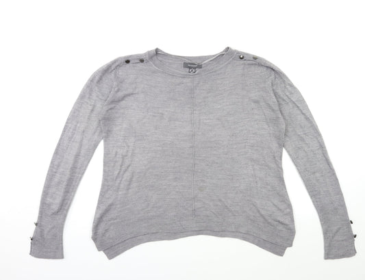 Primark Womens Grey  Knit Pullover Jumper Size 12