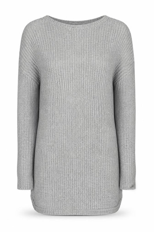 New Look Womens Grey  Knit Pullover Jumper Size 10