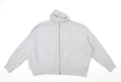 Topshop Womens Grey  Knit Pullover Jumper Size 14