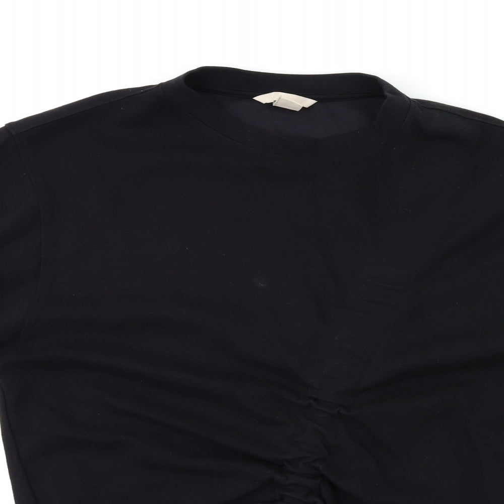 H&M Womens Black   Pullover Sweatshirt Size 4