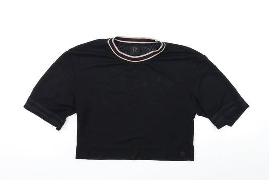 Womens UK Size 6 River Island Black  T-Shirt