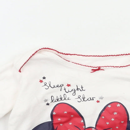 George Baby White   Basic T-Shirt Size 12-18 Months  - Minie Mouse