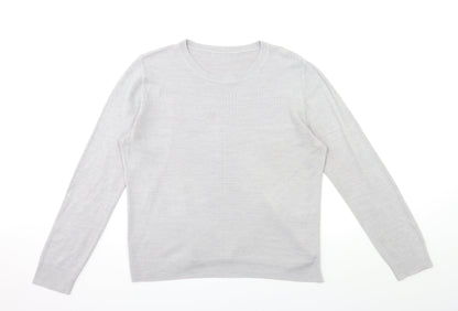 Marks and Spencer Womens Grey  Knit Pullover Jumper Size 16