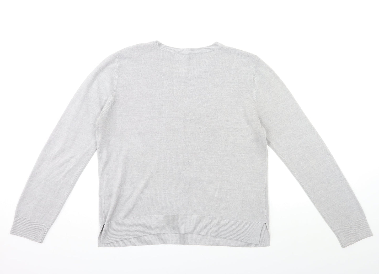 Marks and Spencer Womens Grey  Knit Pullover Jumper Size 16