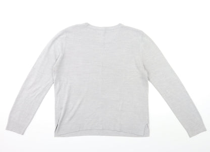 Marks and Spencer Womens Grey  Knit Pullover Jumper Size 16