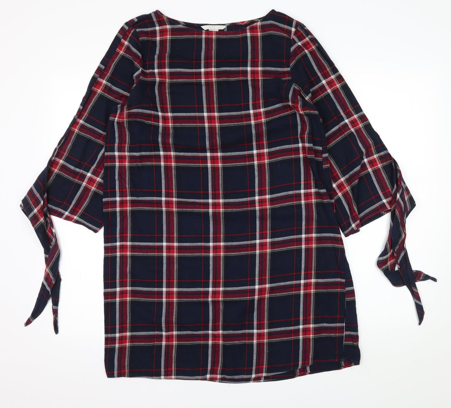 H&M Womens Blue Plaid  A-Line  Size 10