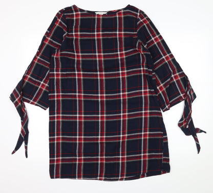 H&M Womens Blue Plaid  A-Line  Size 10