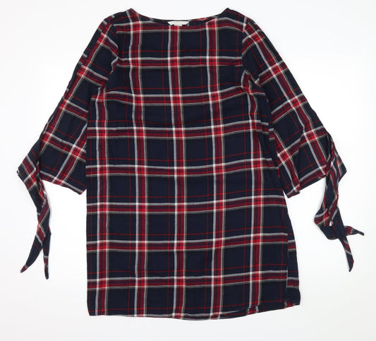 H&M Womens Blue Plaid  A-Line  Size 10