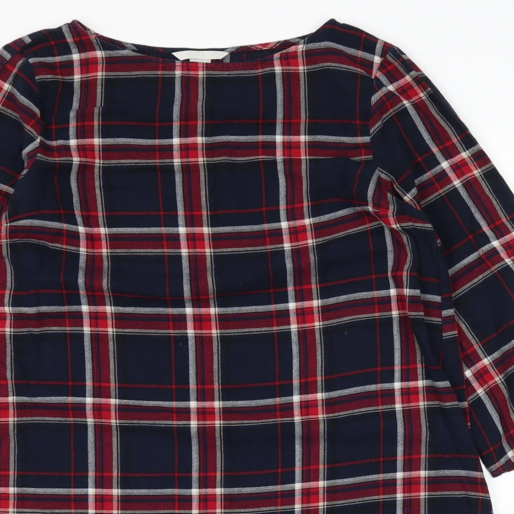 H&M Womens Blue Plaid  A-Line  Size 10