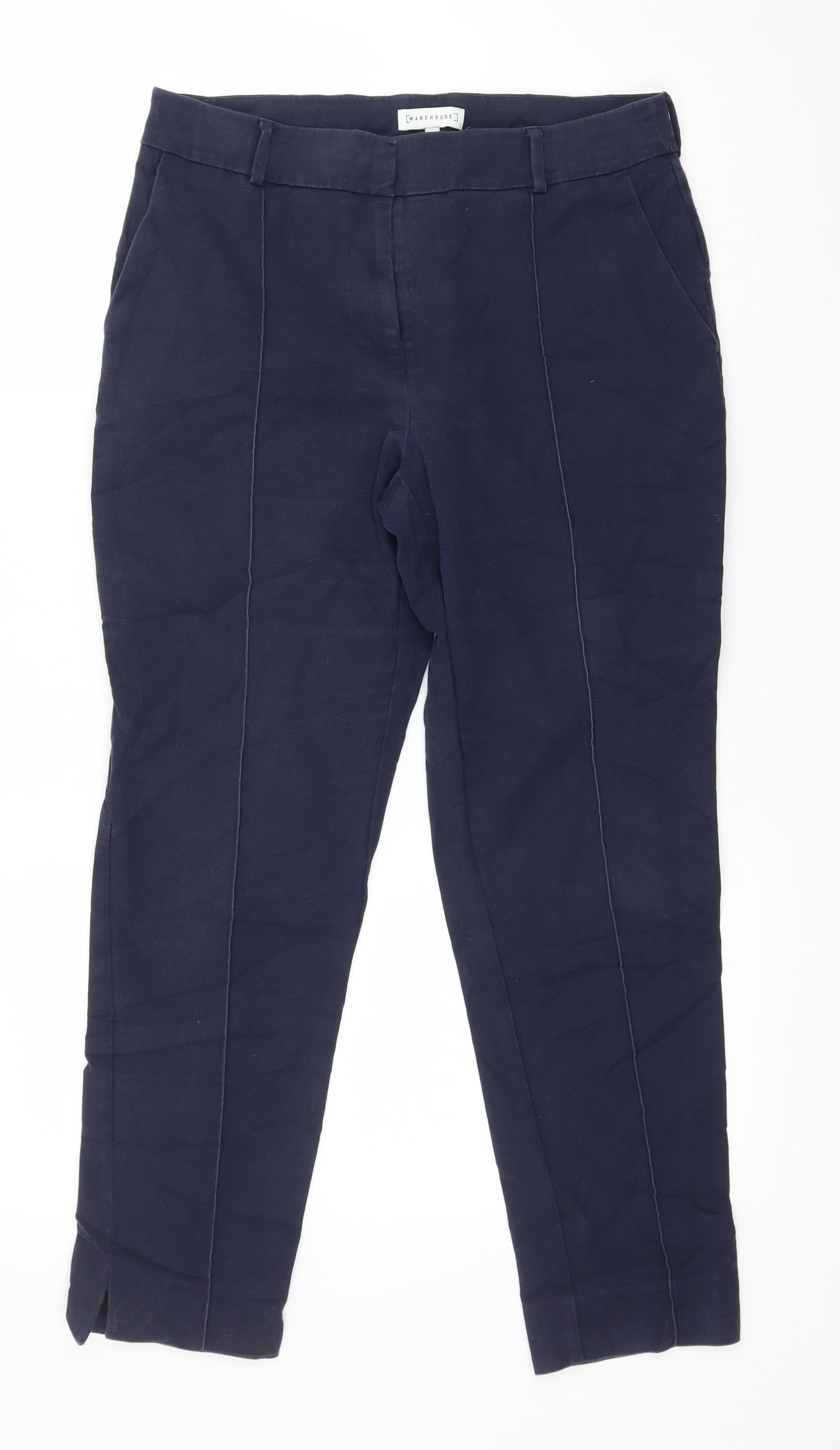 Warehouse Womens Blue   Trousers  Size 10 L25 in