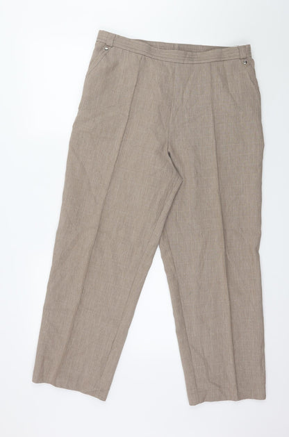 Womens UK Size 10 Marks and Spencer Regular Fit  Brown Trousers
