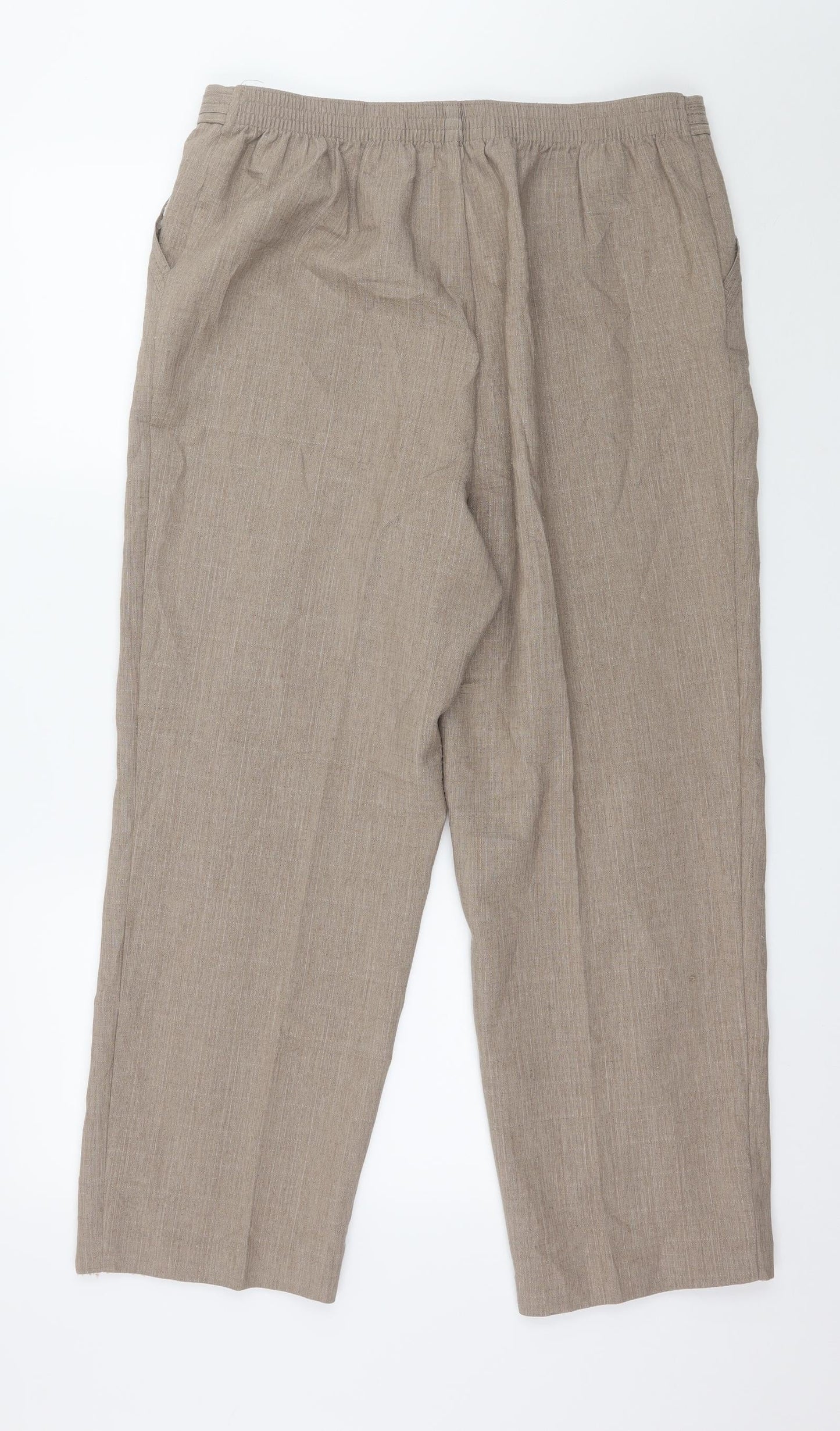 Womens UK Size 10 Marks and Spencer Regular Fit  Brown Trousers