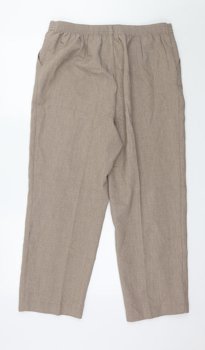 Womens UK Size 10 Marks and Spencer Regular Fit  Brown Trousers