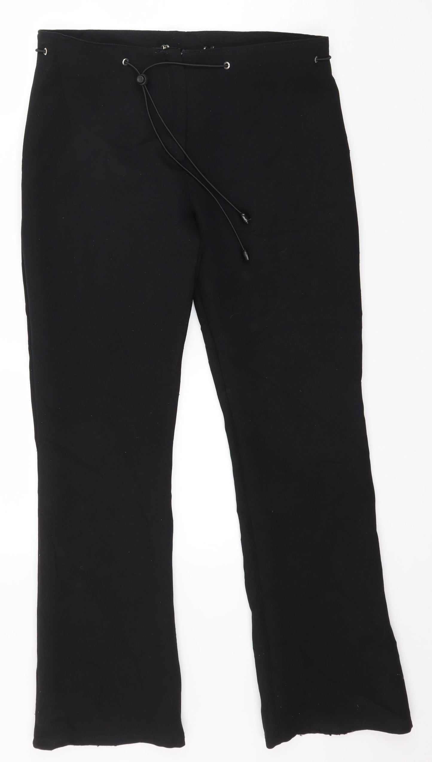 Womens UK Size 12 Preworn Regular Fit  Black Trousers