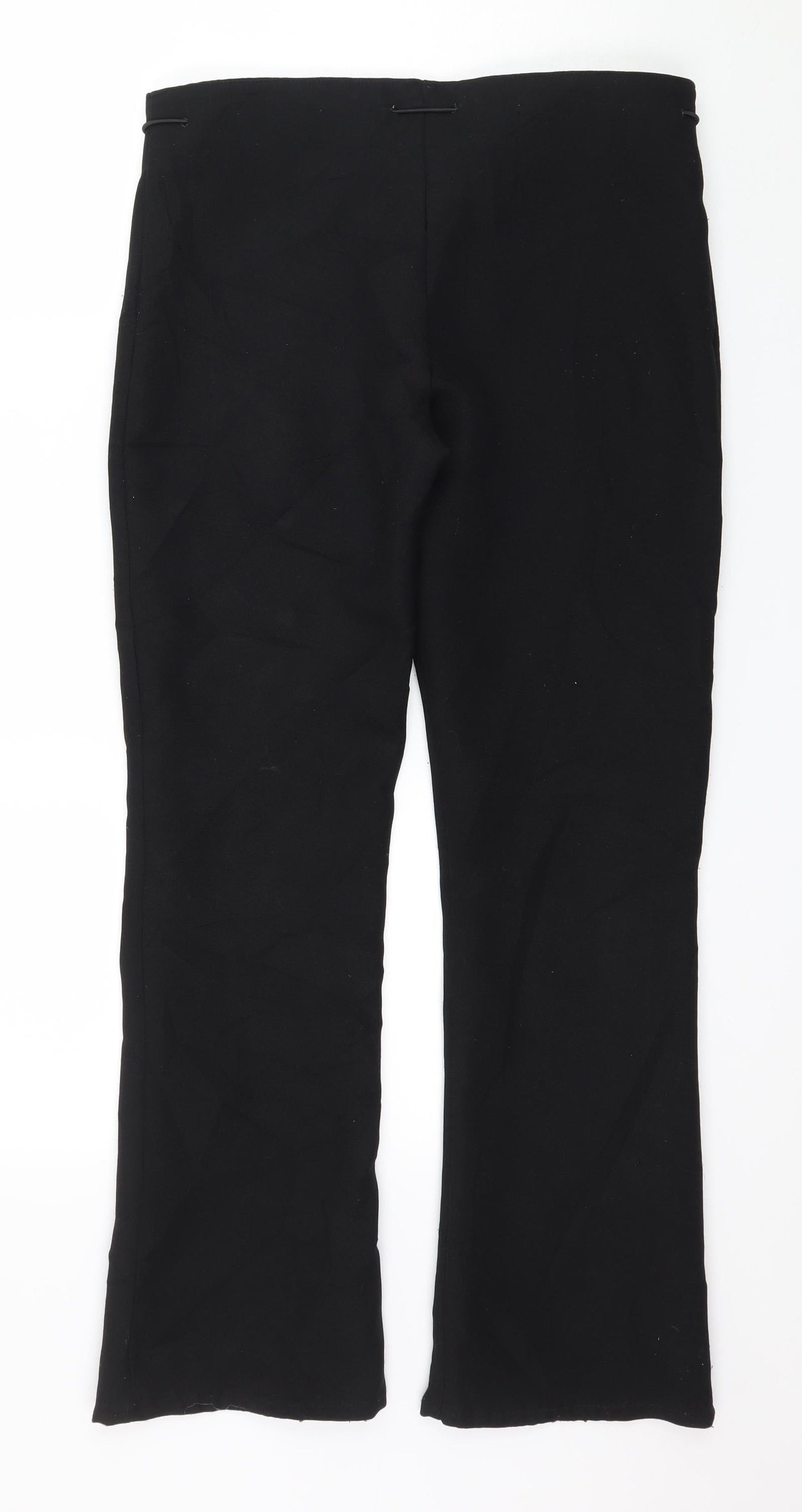 Womens UK Size 12 Preworn Regular Fit  Black Trousers