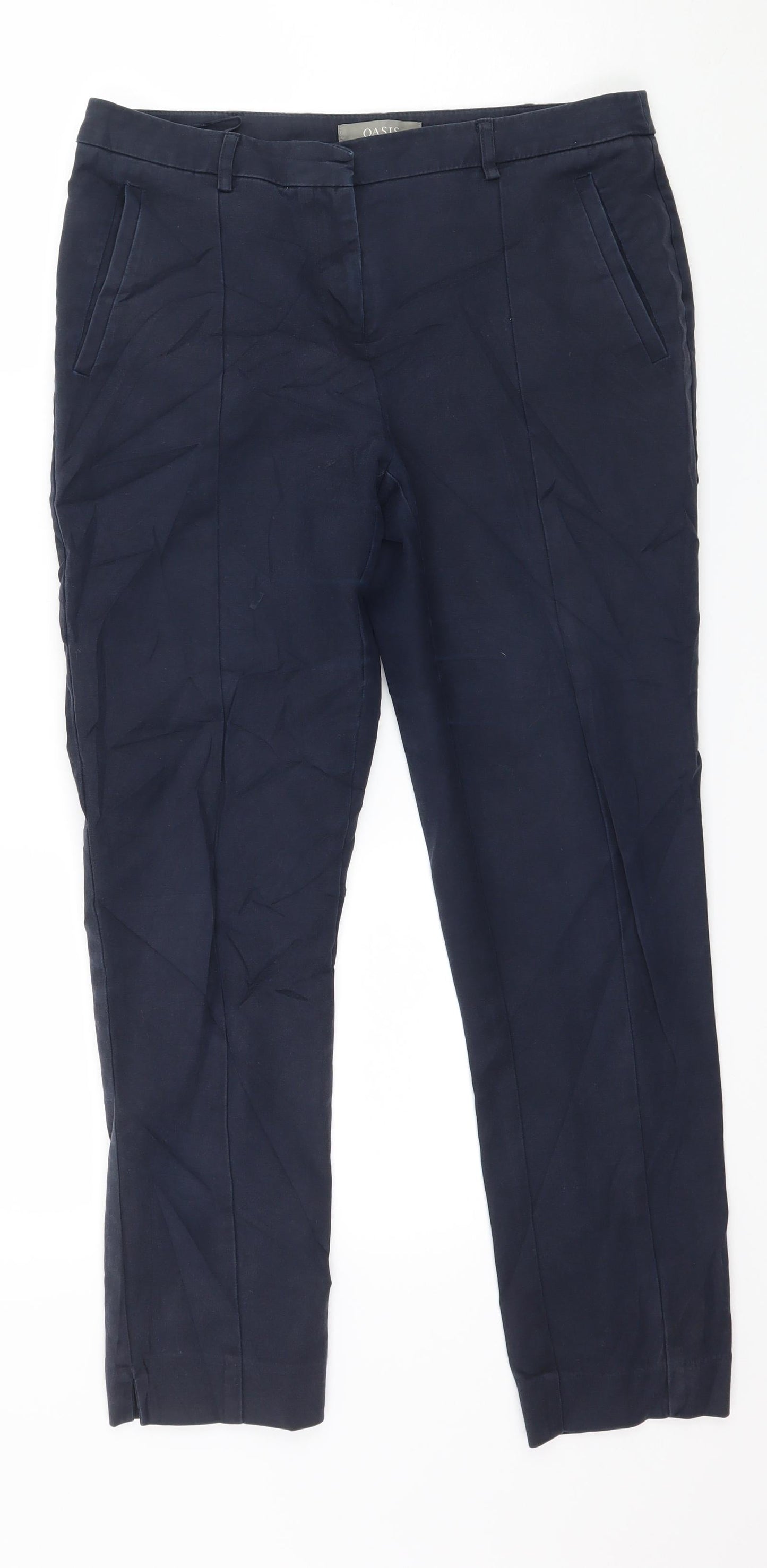 Womens UK Size 10 Oasis Regular Fit  Blue Trousers