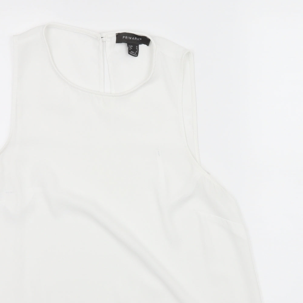 Primark Womens White   Basic Tank Size 10