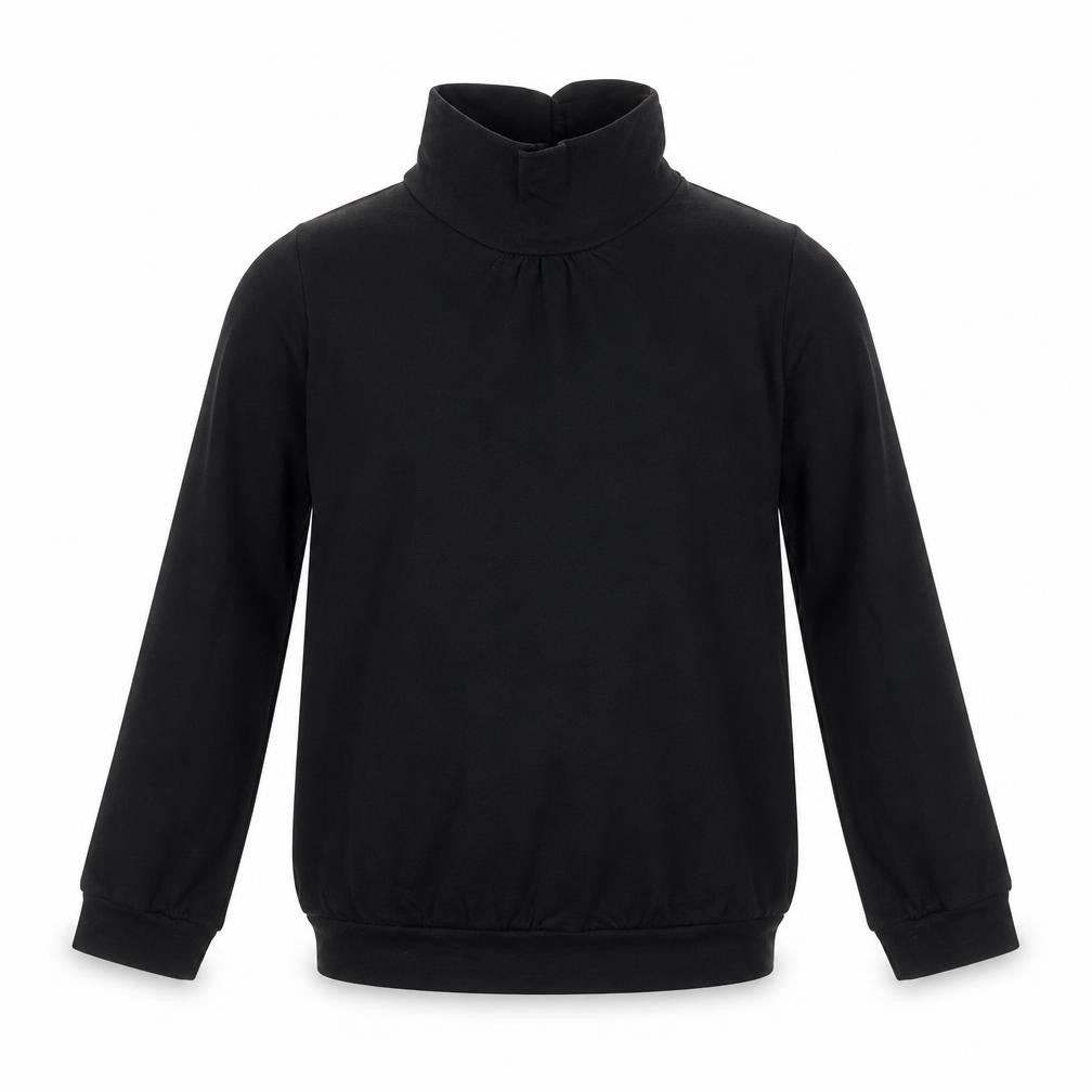 Front view of Marks & Spencer girls’ black jersey basic t-shirt, size 9, years