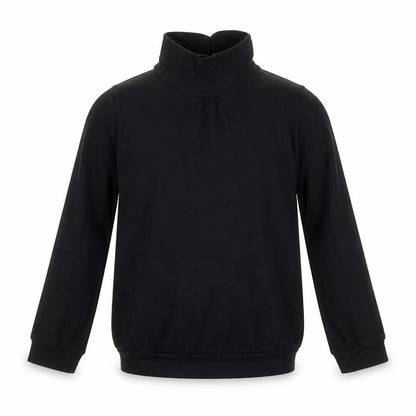 Front view of Marks & Spencer girls’ black jersey basic t-shirt, size 9, years