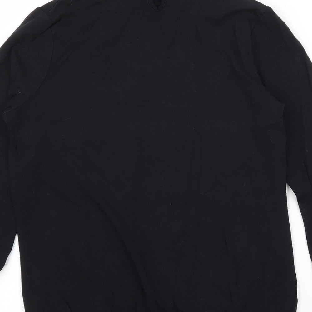 Marks and Spencer Girls Black  Jersey Basic T-Shirt Size 9 Years