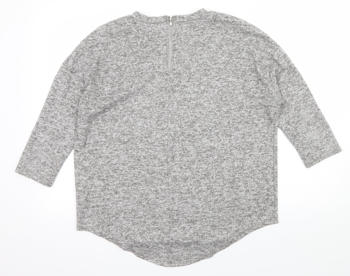 Primark Womens Grey  Knit Pullover Jumper Size S