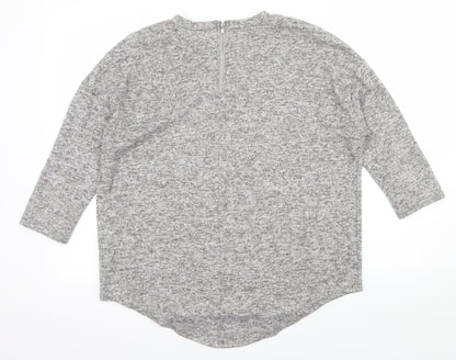 Primark Womens Grey  Knit Pullover Jumper Size S