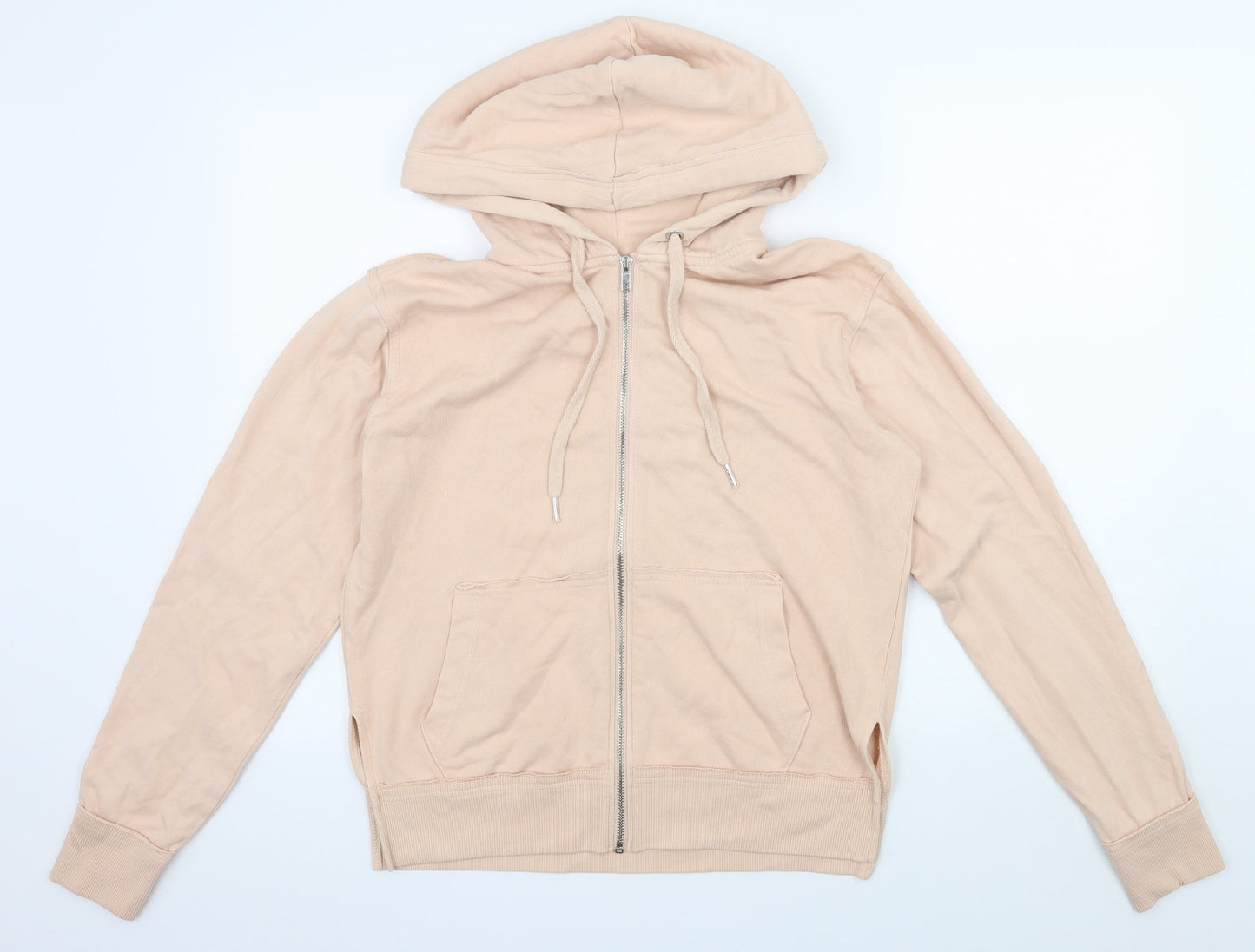 H&M Womens Orange  Jersey Full Zip Hoodie Size S