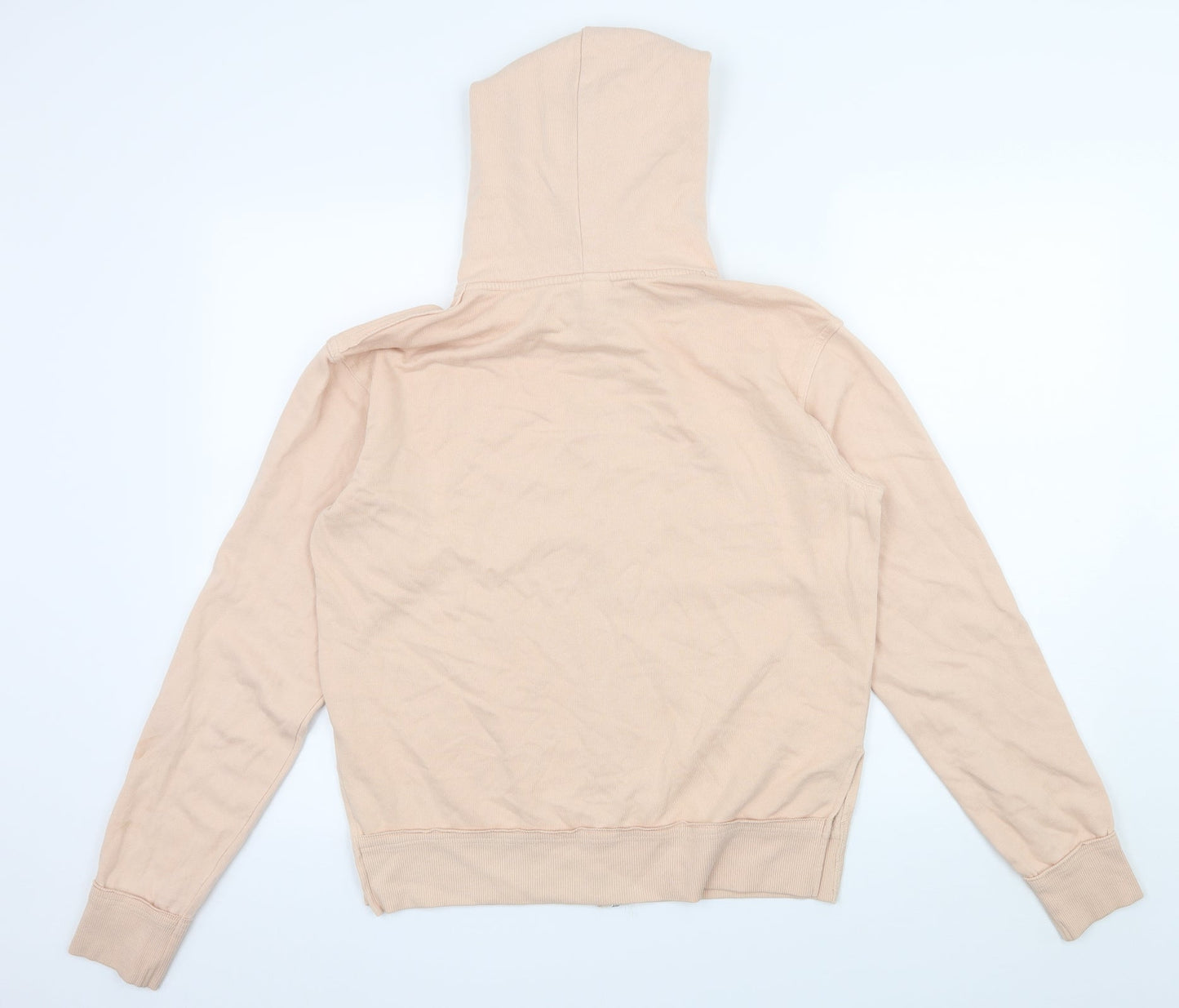 H&M Womens Orange  Jersey Full Zip Hoodie Size S