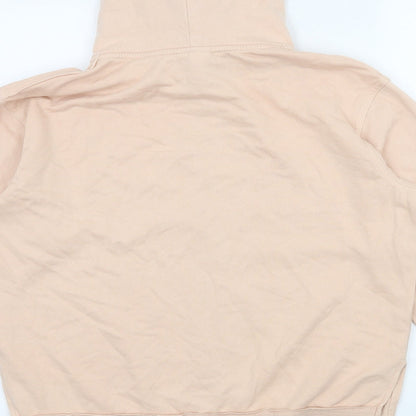 H&M Womens Orange  Jersey Full Zip Hoodie Size S