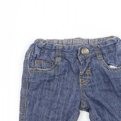 John Lewis Boys Blue  Denim Capri Jeans Size 0-3 Months