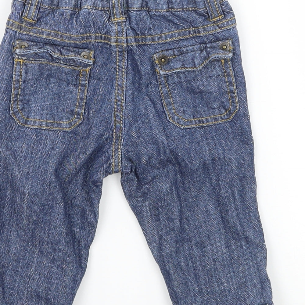 John Lewis Boys Blue  Denim Capri Jeans Size 0-3 Months