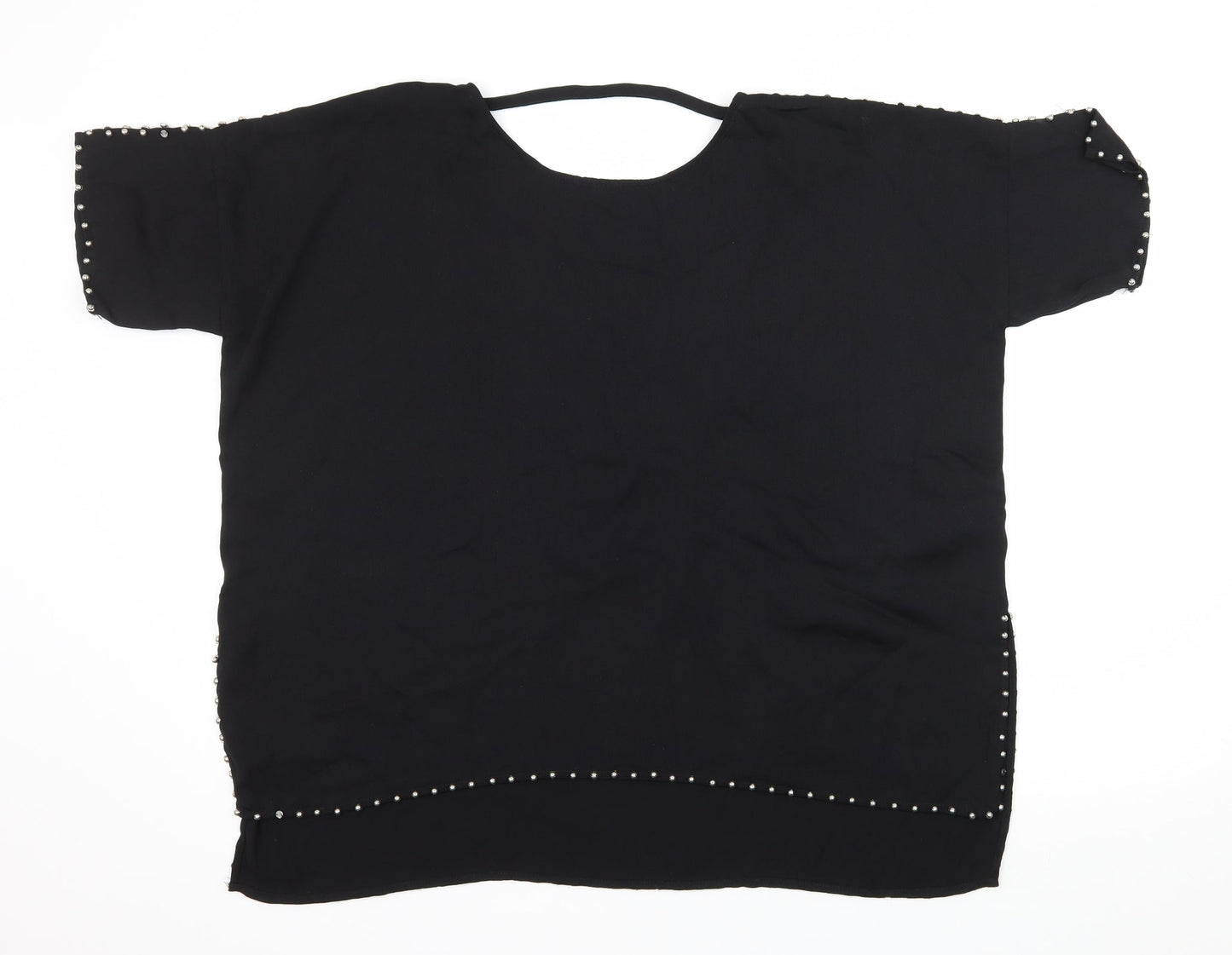 Womens UK Size S H&M Black Basic Blouse